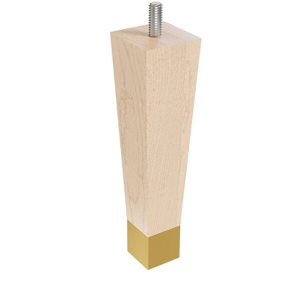Designs Of Distinction 6" Square Tapered Leg with bolt and 1" Warm Bronze Ferrule - Hardwood 01241006MAWB6 - main
